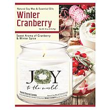 Courtside Market Joy To The World Soy Wax Candle in Glass Jar with Lid