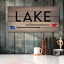 Courtside Market Lake House Canvas Wall Art - 12" x 24"
