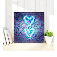 Courtside Market Neon Heart I 30x30 Canvas Wall Art