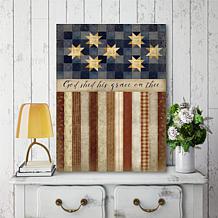 Courtside Market Patriotic Quilted Canvas Wall Art - 20" x 24"
