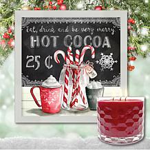 Courtside Market Season's Greetings Artboard & 13.5 oz. 3-Wick Candle