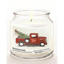 Courtside Market Soy Candle w/ Essential Oils + Lid- Santa's Tree Farm