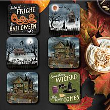 Courtside Market Spooky Halloween 4" x 4" Coaster Set
