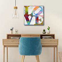 Courtside Market Staked Love Canvas Wall Art - 16" x 16"