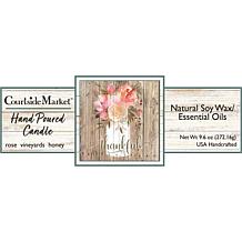 Courtside Market Thankful Circular Candle Glass - 9.6 oz.