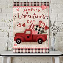 Courtside Market Truck Happy Valentines Day 24x36 Canvas Wall Art