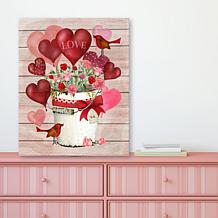Courtside Market Valentine Bucket 20x24 Canvas Wall Art