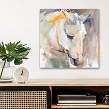 Courtside Market Watercolor Stallion I 16x16 Canvas Wall Art