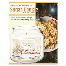 Courtside Market White Christmas Infused Wax Candle with Silver Lid