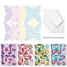 Craft Buddy Butterfly Cards and Envelopes - Set of 32