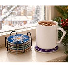 Craft Buddy Crystal Art 6-piece Snowflake Coasters Kit