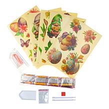 Craft Buddy Crystal Art 6pc A4 Sheet Gnome-Design Easter Stickers