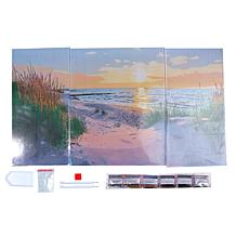 Craft Buddy Crystal Art Beach Days Canvas Triptych
