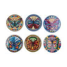 Craft Buddy Crystal Art Butterfly Coasters - Set of 6