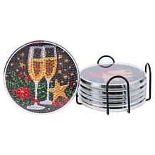 Craft Buddy Crystal Art Christmas 6-piece Coaster Set