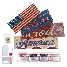 Craft Buddy Crystal Art God Bless America 12" x 24" Hanging Sign Kit