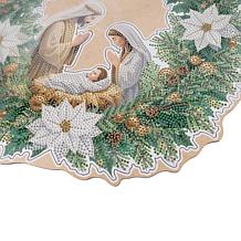 Craft Buddy Crystal Art Nativity Wreath - Oh Holy Night