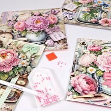 Craft Buddy Crystal Art Vintage Floral Card Set