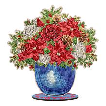 Craft Buddy Crystal Art Wooden Floral Vase Decoration