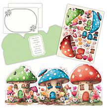 Craft Buddy Paper Craft Fairy Mushroom House Card Set