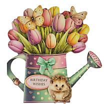 Craft Buddy Sunny Day Floral Watering Can Shaped Card Kit