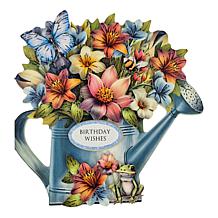 Craft Buddy Sunny Day Floral Watering Can Shaped Card Kit