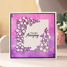 Crafter's Companion Square Floral Aperture Dies with Stamps