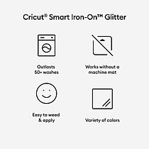 Cricut Smart Iron-On Glitter (25 in x 5 ft) Black
