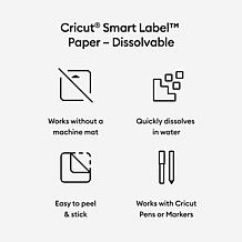 Cricut Smart Label Paper – Dissolvable  White