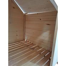 CritterSitters 41"T Outdoor Raised Log Cabin Style Pet House - Natural