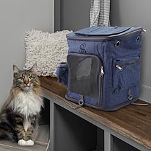 CritterSitters Pet Backpack for 22lbs. Dogs and Cats w/ Pockets - Blue
