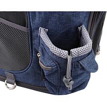 CritterSitters Pet Backpack for 22lbs. Dogs and Cats w/ Pockets - Blue