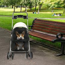 CritterSitters Single 4-Wheel Pet Stroller for 33lbs. and Under- Black