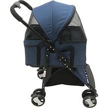 CritterSitters Single Pet Stroller for Pets 33 Lbs. and Under - Blue