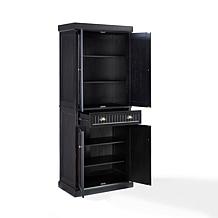 Crosley Furniture Seaside Kitchen Pantry - Distressed Black