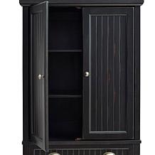 Crosley Furniture Seaside Kitchen Pantry - Distressed Black