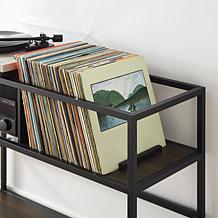 Crosley Provo Record Storage Console Matte Black & Brown