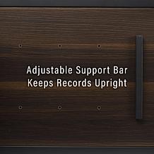 Crosley Provo Record Storage Console Matte Black & Brown