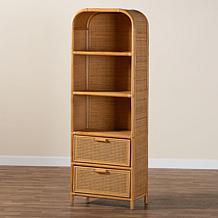 Curacao Rattan Bookcase 23.2" W x 13.8" D x 67.7" H