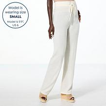 Curations x Amy Morrison Cashmere-Blend Wide-Leg Pull-On Pant