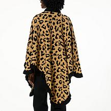 Curations x Debbie Denmon Jacquard Knit Poncho Topper