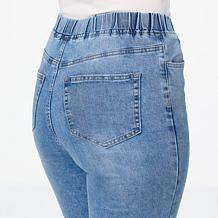 Curations x Debbie Denmon Stretch Denim Crop Bling Jean