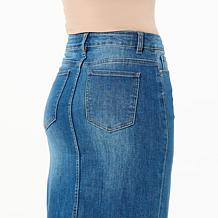 Curations x Nicole Hickl Stretch Denim Pencil Skirt
