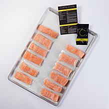 Curtis Stone 12-pk 6oz Skinless Faroe Island Salmon Filets w/Seasoning