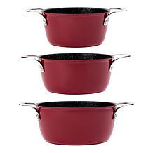 Curtis Stone 6-piece Dura-Pan+ Nesting Saucepan Set