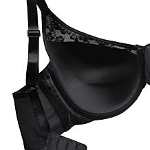 Curvy Couture No-Show Lace Plunge T-Shirt Bra