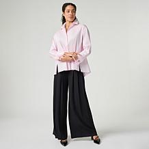 CW POPLIN W/ FLWR FRENCH CUFF