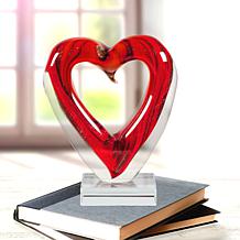 Dale Tiffany Rossa Heart Handcrafted Art Glass Figurine