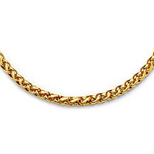 Dante Men's Gold PVD Stainless Steel 4mm Wheat Chain