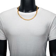 Dante Men's Gold PVD Stainless Steel 8mm Figaro Chain